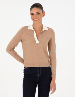 Bej Slim Fit Kazak