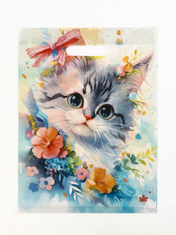 Цена за 50 шт. Пакет подарочный Натюркот, полиэтиленовый с вырубной ручкой, 40?31 см, 30 мкм