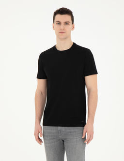 Siyah Slim Fit Ti__rt