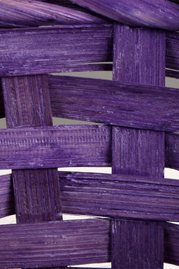 Корзина плетёная для хранения, 13×13×9.5 см, ручка h=21 см, бамбук, фиолетовая