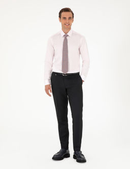 A__k Pembe Slim Fit Uzun Kollu Basic G_mlek