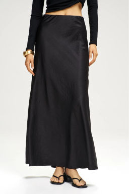 Юбка-годе атласная Black