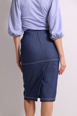 Юбка из джинсы с отстрочкой - Looklikecat фото 3