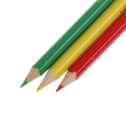 Карандаши Calligrata цветные, 12 цветов, деревянные, трёхгранные, мини