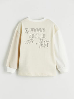 Bisiklet Yaka Renk Blo?u Erkek ?ocuk Sweatshirt