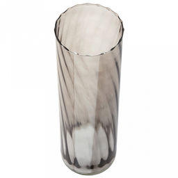 Ваза для цветов стеклянная "Иберетта" 3,81л, д12см, h40см, средняя, форма "цилиндр", "Дымчатый" (Россия)