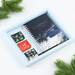 Подарочный набор новогодний, блокнот А6, 40 листов, ручка пластик, магнитные закладки 3 шт. Сказочного года - Artfox фото 4