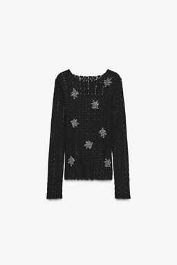 BEADED LACE TOP