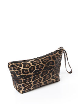 LACCOMA косметичка Бетта-леопард коричневый эко кожа хлопок