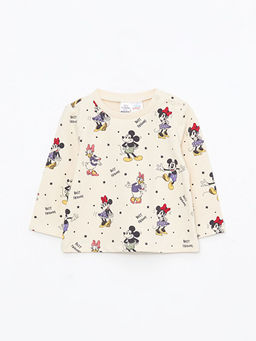 Bisiklet Yaka Uzun Kollu Bask?l? K?z Bebek Sweatshirt - Waikiki фото 3