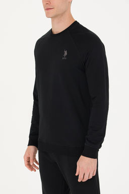 U. S. Polo Assn / Мужской черный базовый свитшот с круглым вырезом - U.s. polo assn фото 19