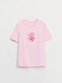 Футболка из хлопка с принтом ZR2605013423-92 / Zarina