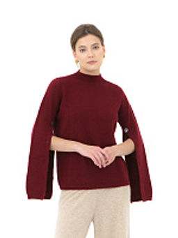 Джемпер из верблюжьего пуха 5026 бордовый