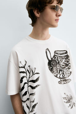 CONTRAST PRINT T-SHIRT - Zara фото 5