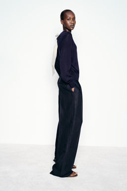 FINE KNIT SWEATER WITH CONTRAST BOW - Zara фото 3