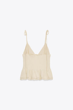 SMOCKED COMBINATION TOP - Zara фото 4