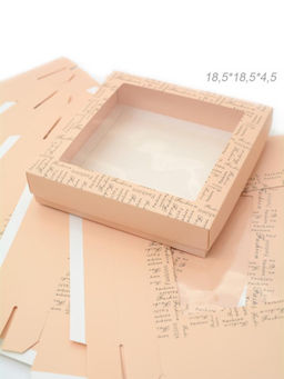 Коробка подарочная складная 18,5х18,5х4,5 см / 5541-4 /уп 500/