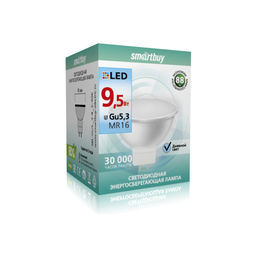 Лампа светодиодная, GU5.3, 9.5Вт, 4000К "Smartbuy" нейтральный белый свет