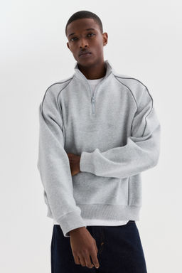 Sudadera con media cremallera Loose Fit - H&m фото 2