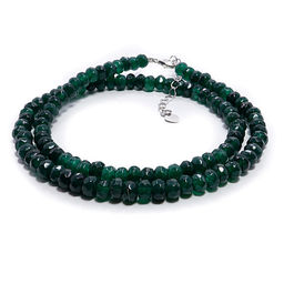 Бусы из граненного камня Изумрудный хризопраз 6мм 45см