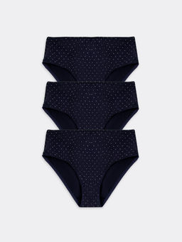 Цена за 2 штуки! Трусы женские макси мультипак (3 шт.) синие в горошек - Mark formelle фото 7