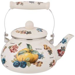 ЧАЙНИК AGNESS ЭМАЛИРОВАННЫЙ СЕРИЯ ФРУКТЫ 2,5 Л  фото 4