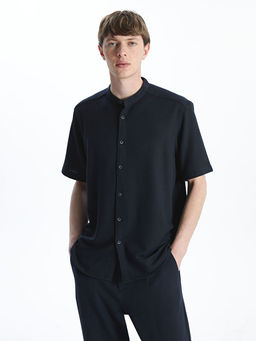 Regular Fit K?sa Kollu Arm?rl? Erkek Dokulu G?mlek