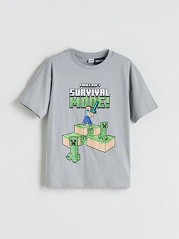 Minecraft Bask?l? Erkek ?ocuk Ti??rt