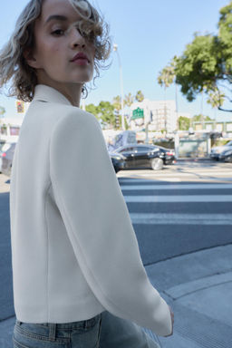 DOUBLE-BREASTED SHORT BLAZER - Zara фото 14