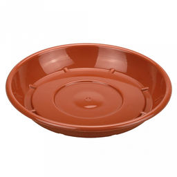 Поддон для цветочного горшка пластмассовый "Евро" д21см, h9см, терракотовый (Россия)