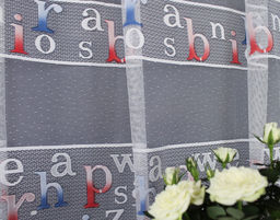 Готовые шторы арт. 333850/170, АЛФАВИТ, занавеска, Размеры: 170 см высота х 300 см ширина. Пошита на универсальной ленте, ГОТОВЫЕ ШТОРЫ, ширина от 150 см x высота 180 см (на шторной ленте) - Firanka фото 2
