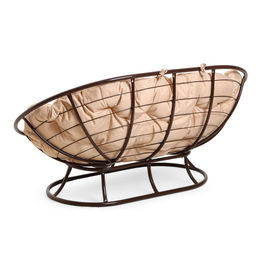 Диван садовый «Мамасан», 164×104×75 см, коричневый, с бежевой подушкой