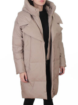 Z24-829 BEIGE Куртка зимняя женская оверсайз (200 гр. тинсулейт)