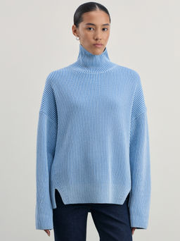 Джемпер с воротом из смесового хлопка / Zarina  фото 3