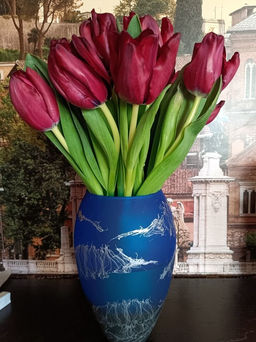 Ваза Ст 24см Клавдия Паутинка-3 большая 2701522112 (286612) /DANIKS/