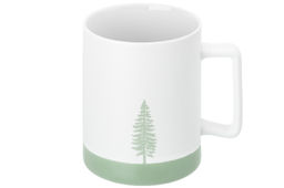 Кружка 400 мл 11*8*11 см Наедине с природой зеленая NEW BONE CHINA
