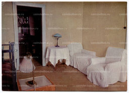 Открытка Москва  Кабинет и квартира В.И. Ленина в Кремле. Уголок комнаты В.И. Ленина.