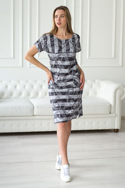 Туника женская из кулирки Альбертина темно-серый - Амадэль фото 4