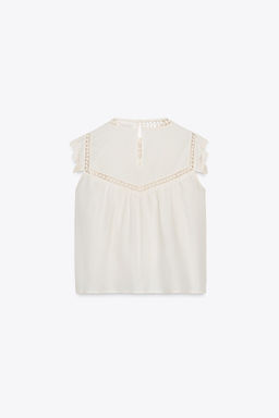 ZW COLLECTION SHIRT WITH RUFFLED CHEST - Zara фото 15