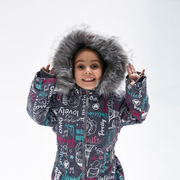 RODOS Комбинезон детский зима МРК-01д Серый/Фуксия/Ментол