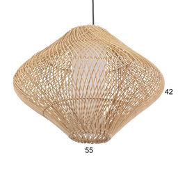 Светильник потолочный из ротанга «Буди», 1×120 Вт, Е27, 50×50×38 см