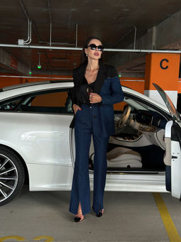 Брюки AURA 4159-164-Р тёмно-синий деним