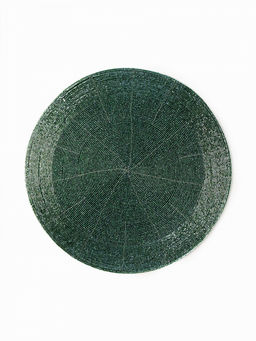 Салфетка сервировочная D35 зеленый бисер