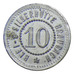 Монета 10 пфеннигов Германия Нотгельд  Браубах
