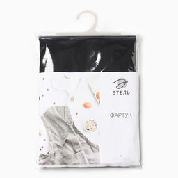 Фартук Этель Kitchen цв.черный, 60х70см, саржа, 100% х/л  фото 6