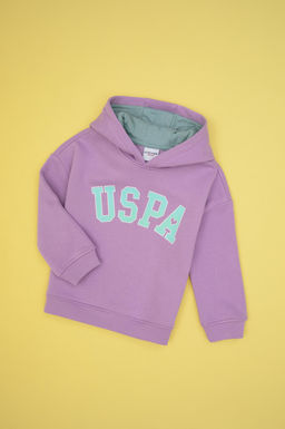 K_z _ocuk Lila _ardonlu Kap__onlu Sweatshirt Sepette S_rpriz _ndirim
