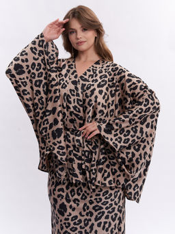 Шелковая леопардовая блузка TBL73537LEO18 - Артесса фото 8
