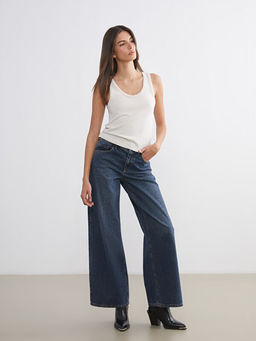 Wideleg Kad?n Jean Pantolon