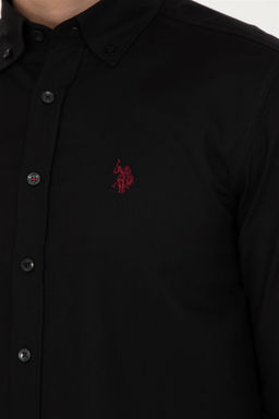 Мужская черная базовая рубашка с длинным рукавом Неожиданная скидка в корзине - U.s. polo assn фото 7