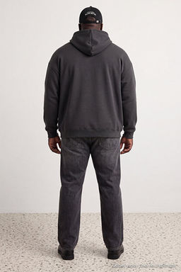 B_y_k Beden Antrasit Oversize __i Polar/S_cak Tutan Nak__l_ Sweatshirt TMNAW25AO00057 - Trendyolmilla фото 2